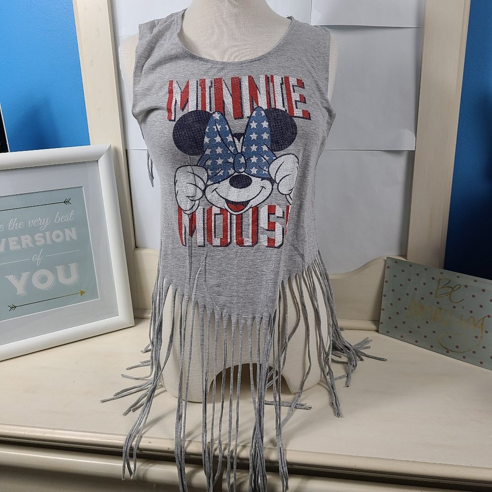 Disney Minnie Mouse Fringe tank top Sz L